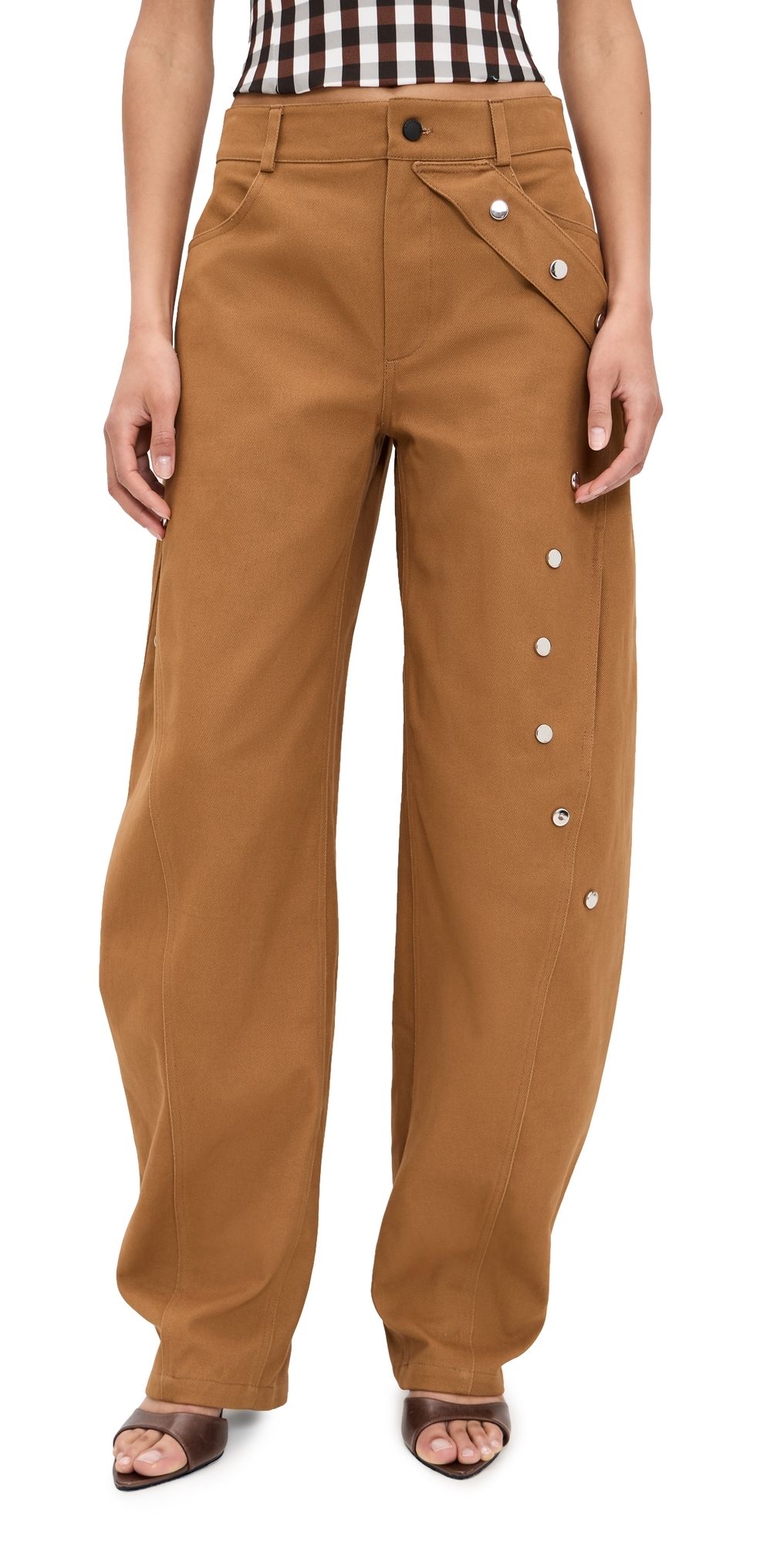 Cultnaked Barrel Pants In Earthy Brown Brown XXL