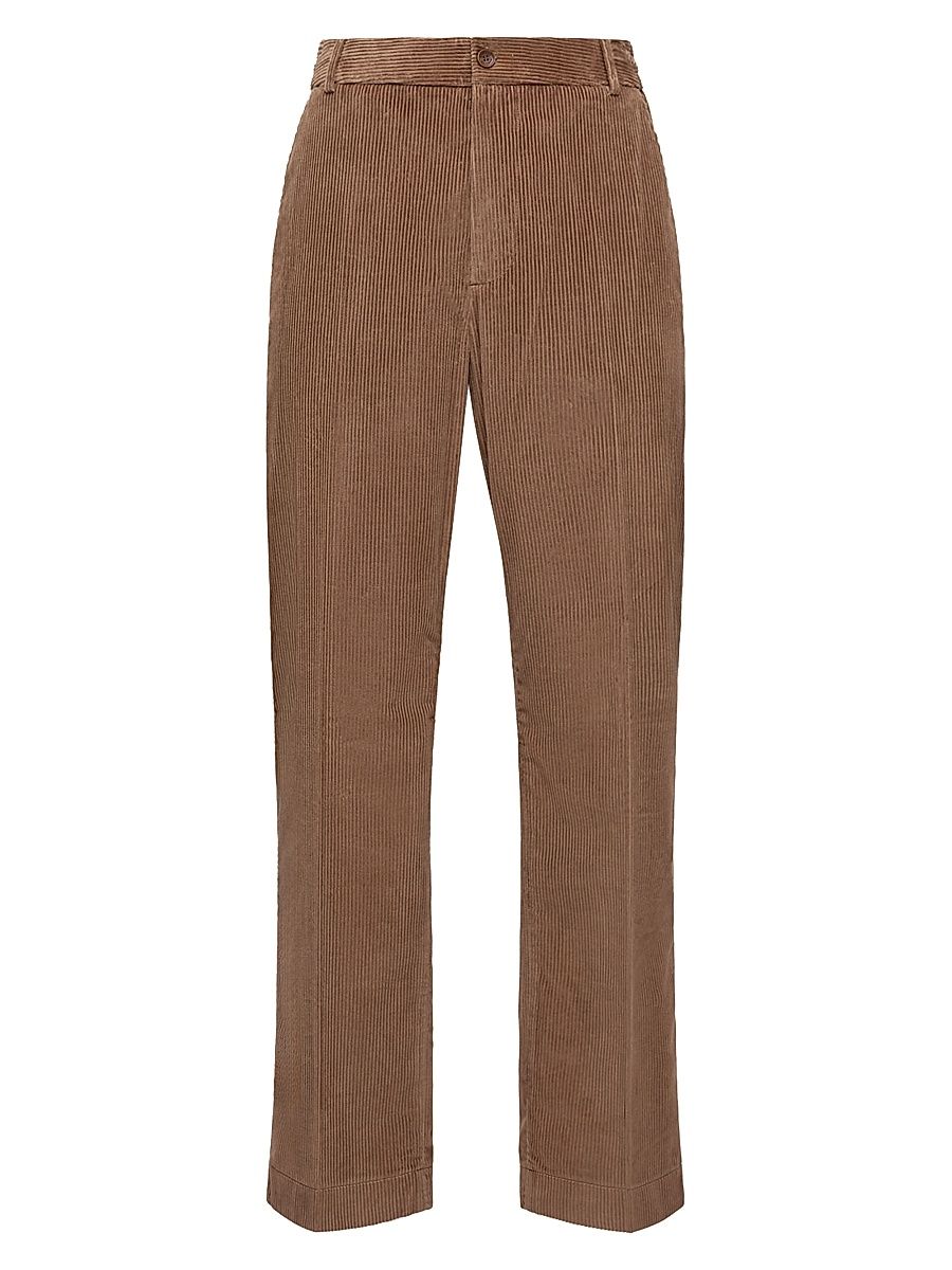 Men's Pants in Corduroy - Brown - Size Large