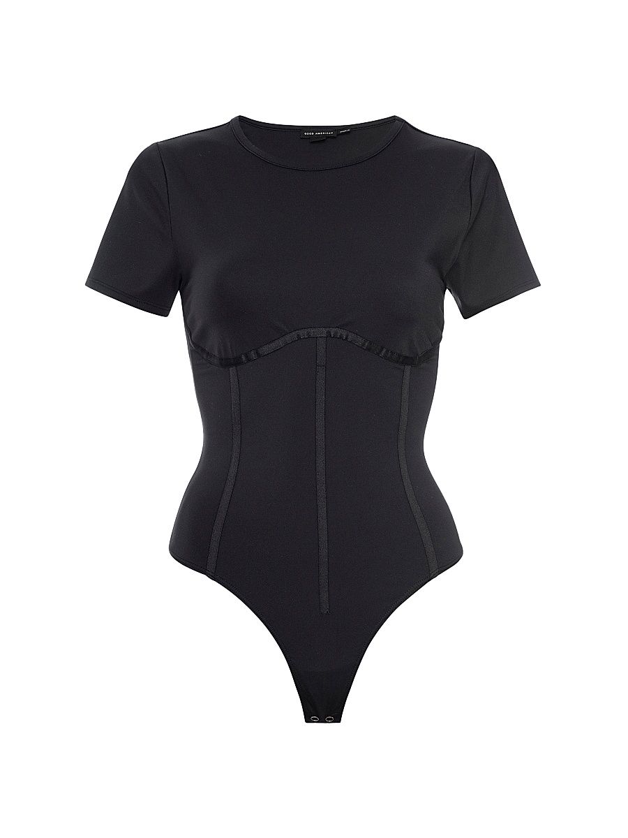 Women's Weightless Scuba Corset Bodysuit - Black - Size XL