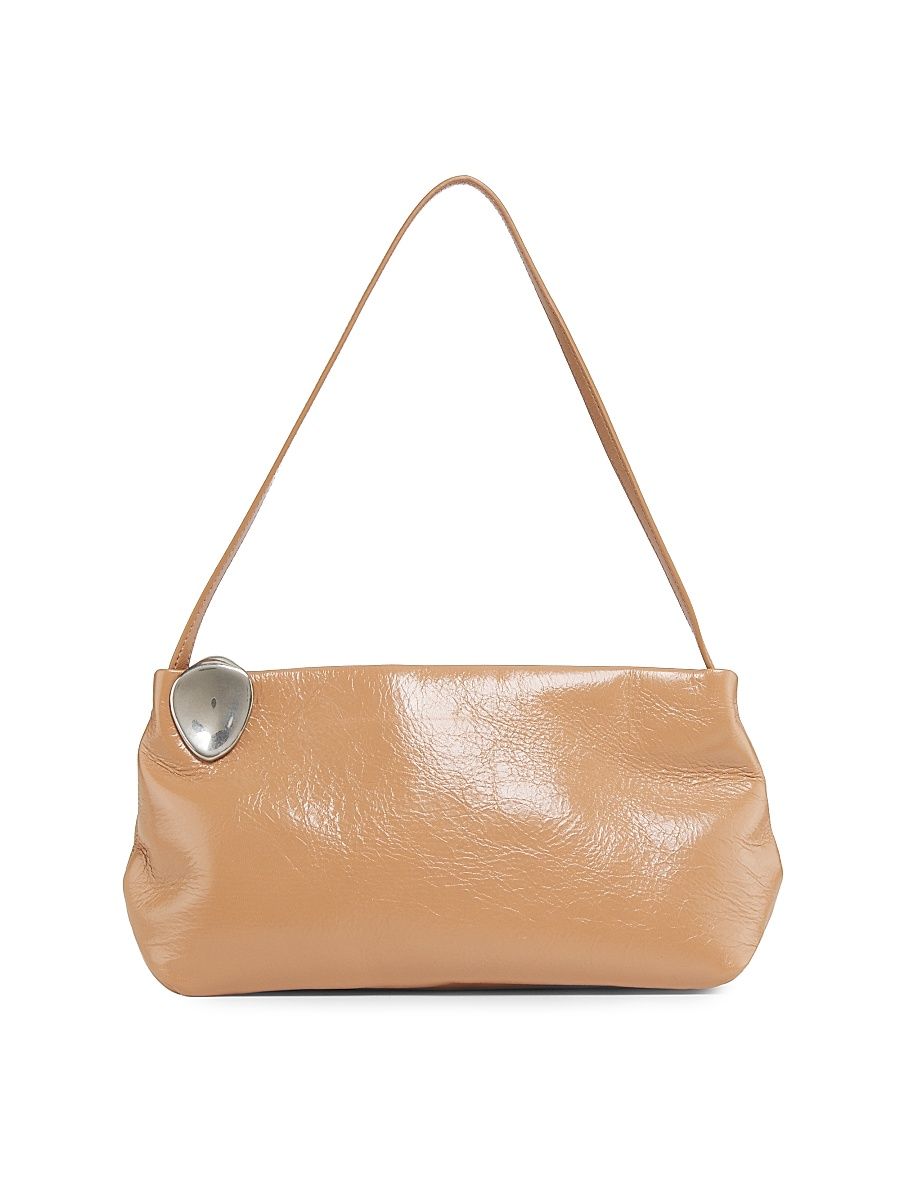 Women's Jewel Leather Shoulder Bag - Sandstorm