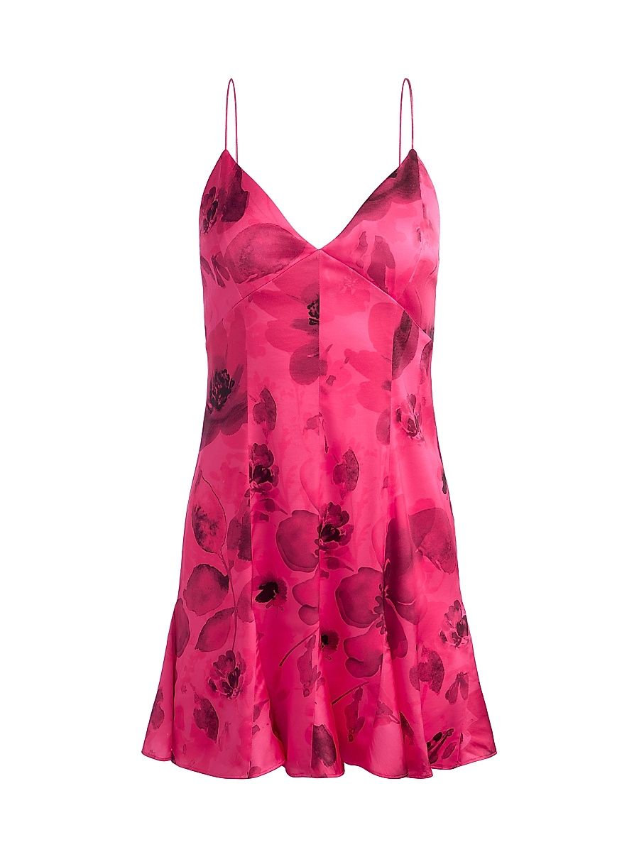 Women's Julietta Floral Mini-Slipdress - Floral Fling Raspberry - Size 10