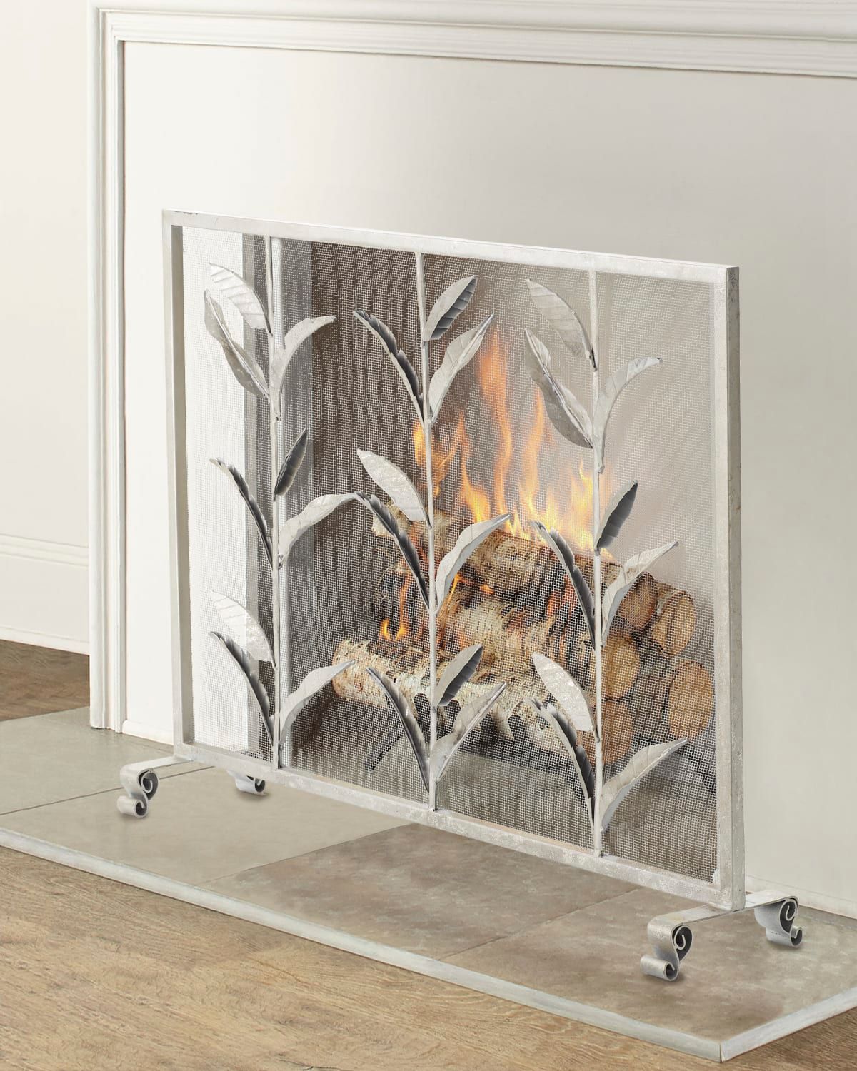 Leaf Accent Fire Screen
