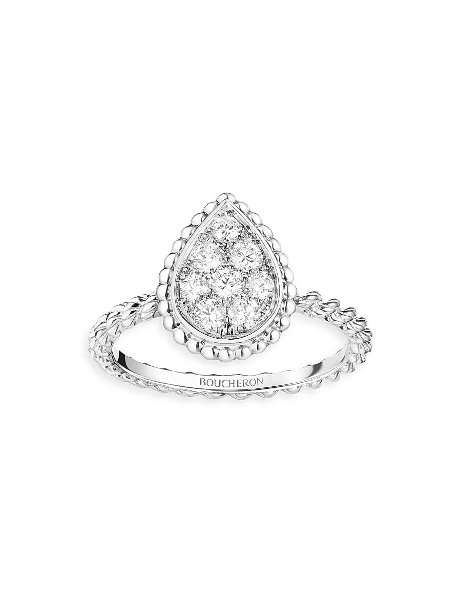 Women's Serpent Bohème 18K White Gold & 0.32 TCW Diamond Small Ring - White Gold - Size 6.75