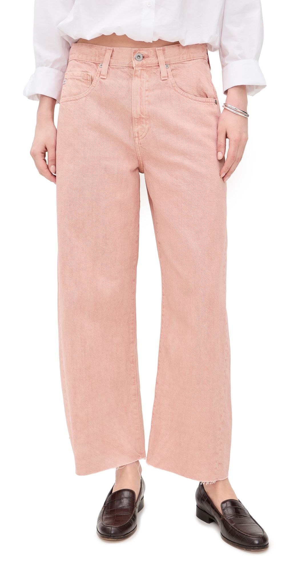 AG Hattie Crop Jeans Sulfur Sparkling Rose 25