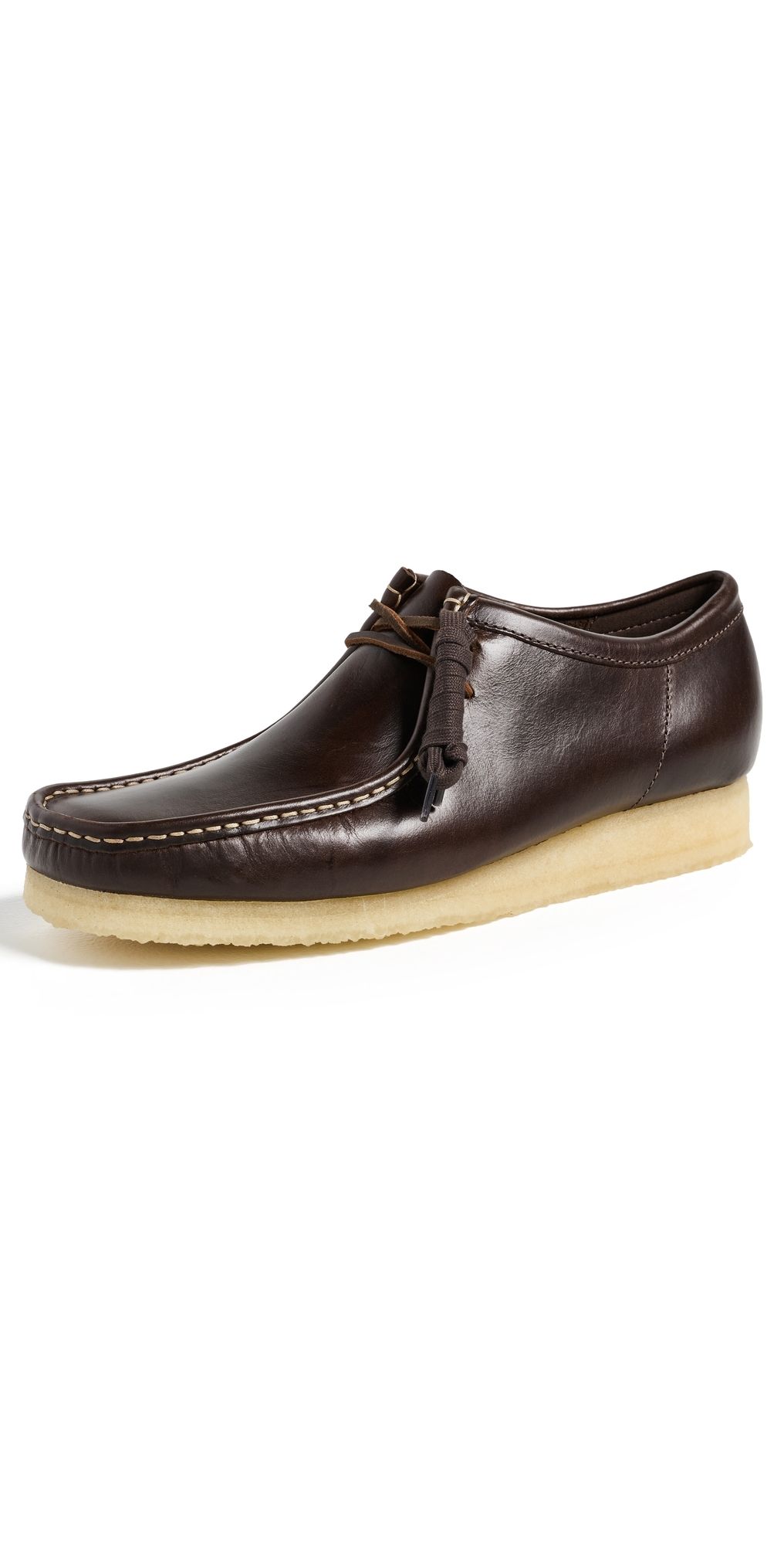 Clarks Wallabee Leather Shoes Dark Brown Leather 8.5