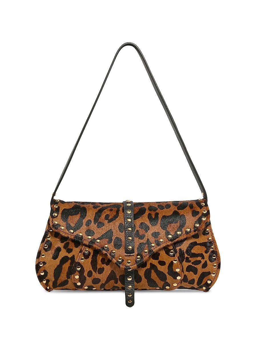 Women's Amour Suede Baguette Handbag - Wildcat Haircalf
