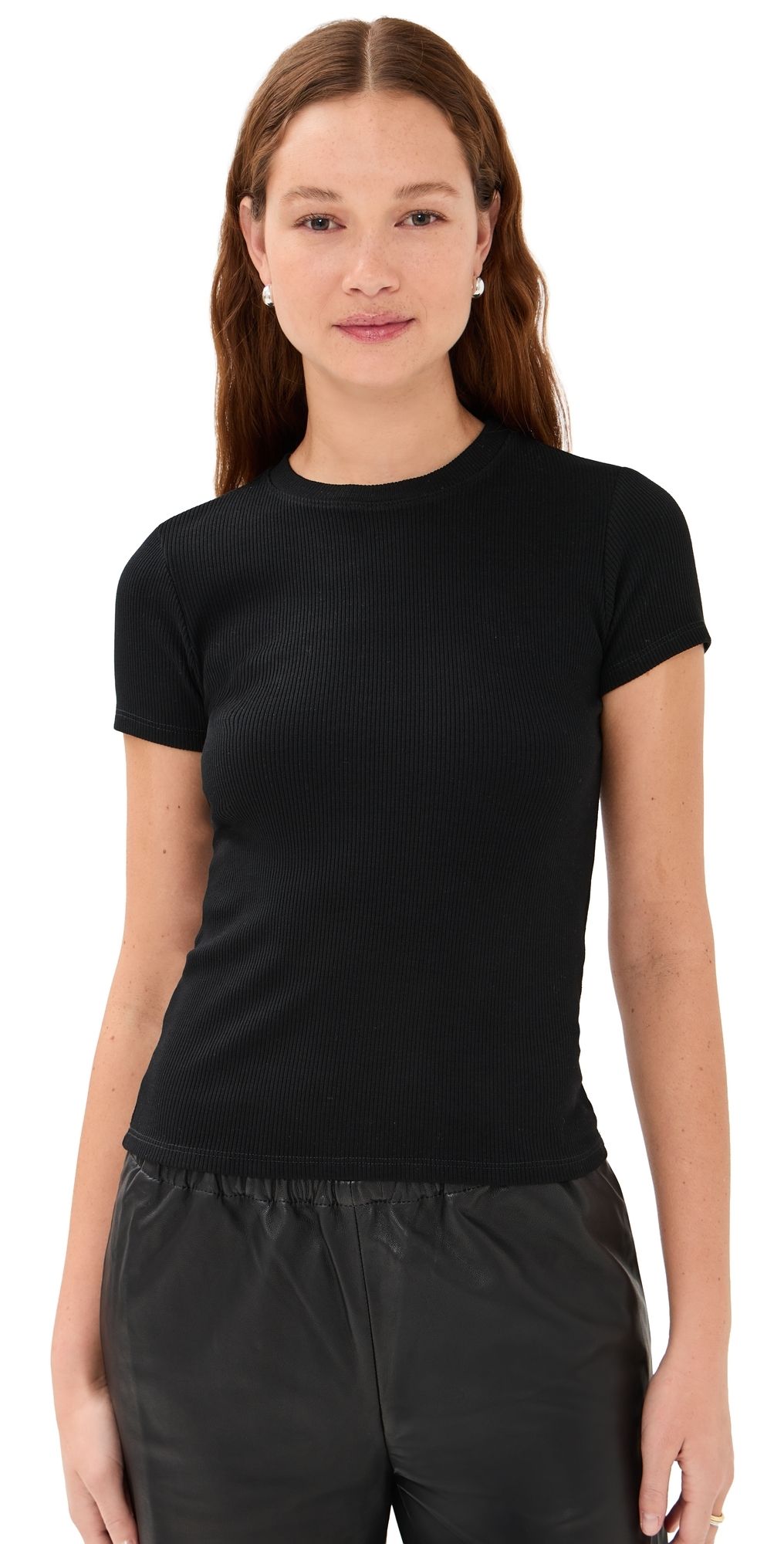 SPRWMN Rib Baby Tee Black XS