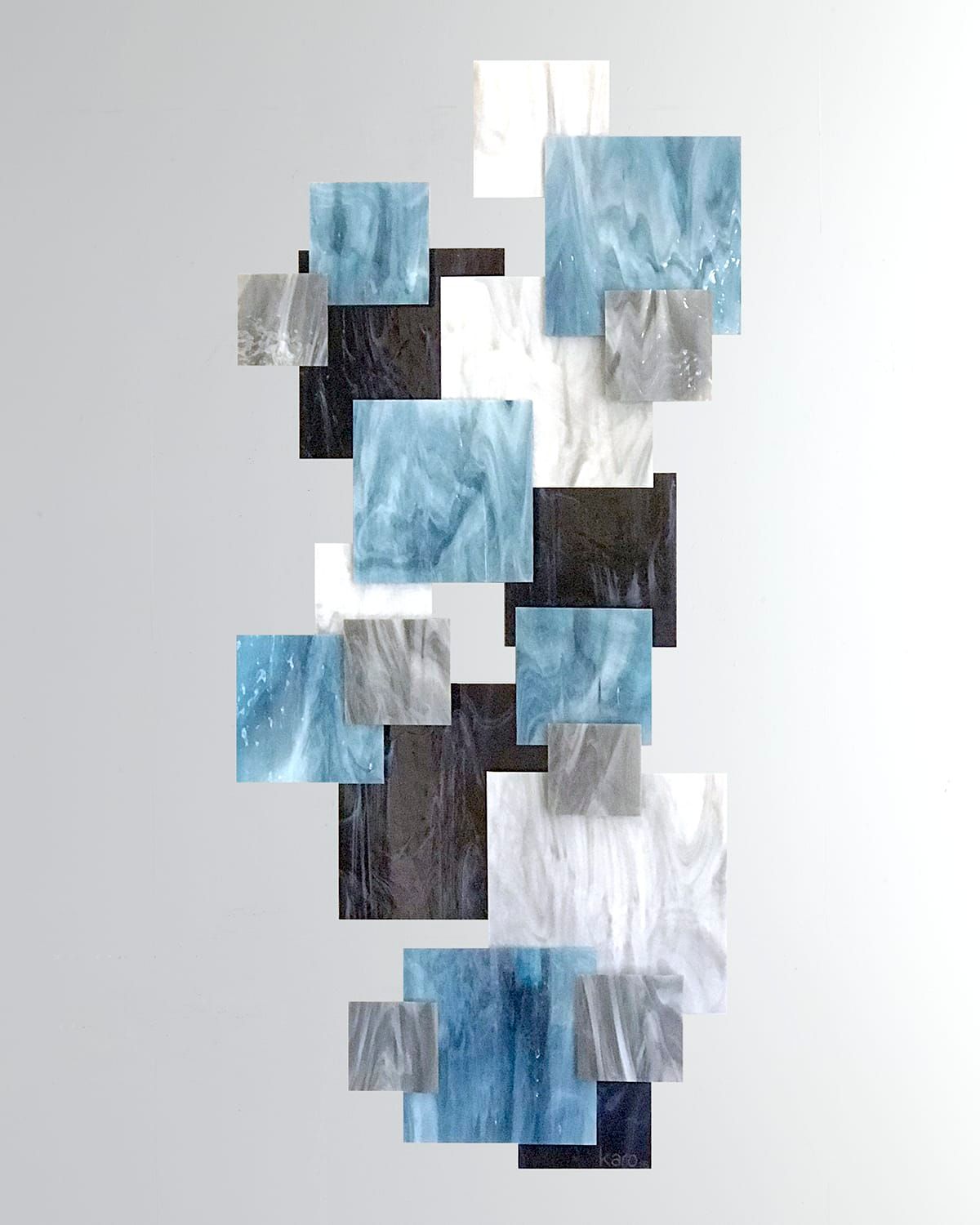 Arctic Vertical Glass Wall Sculpture