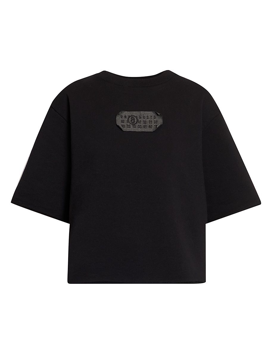 Women's Oversized Cotton Logo T-Shirt - Black - Size XS
