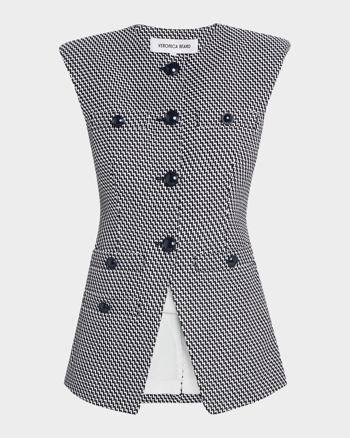 Tamara Single-Breasted Split-Hem Vest