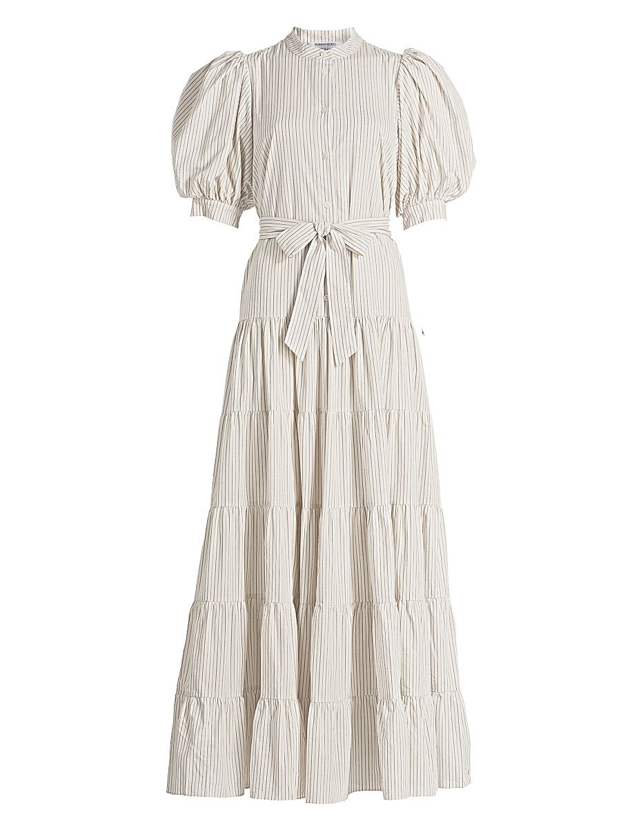 Women's Outlander x Ronny Kobo McDermott Poplin Maxi Shirtdress - Outlander Stripe - Size XL