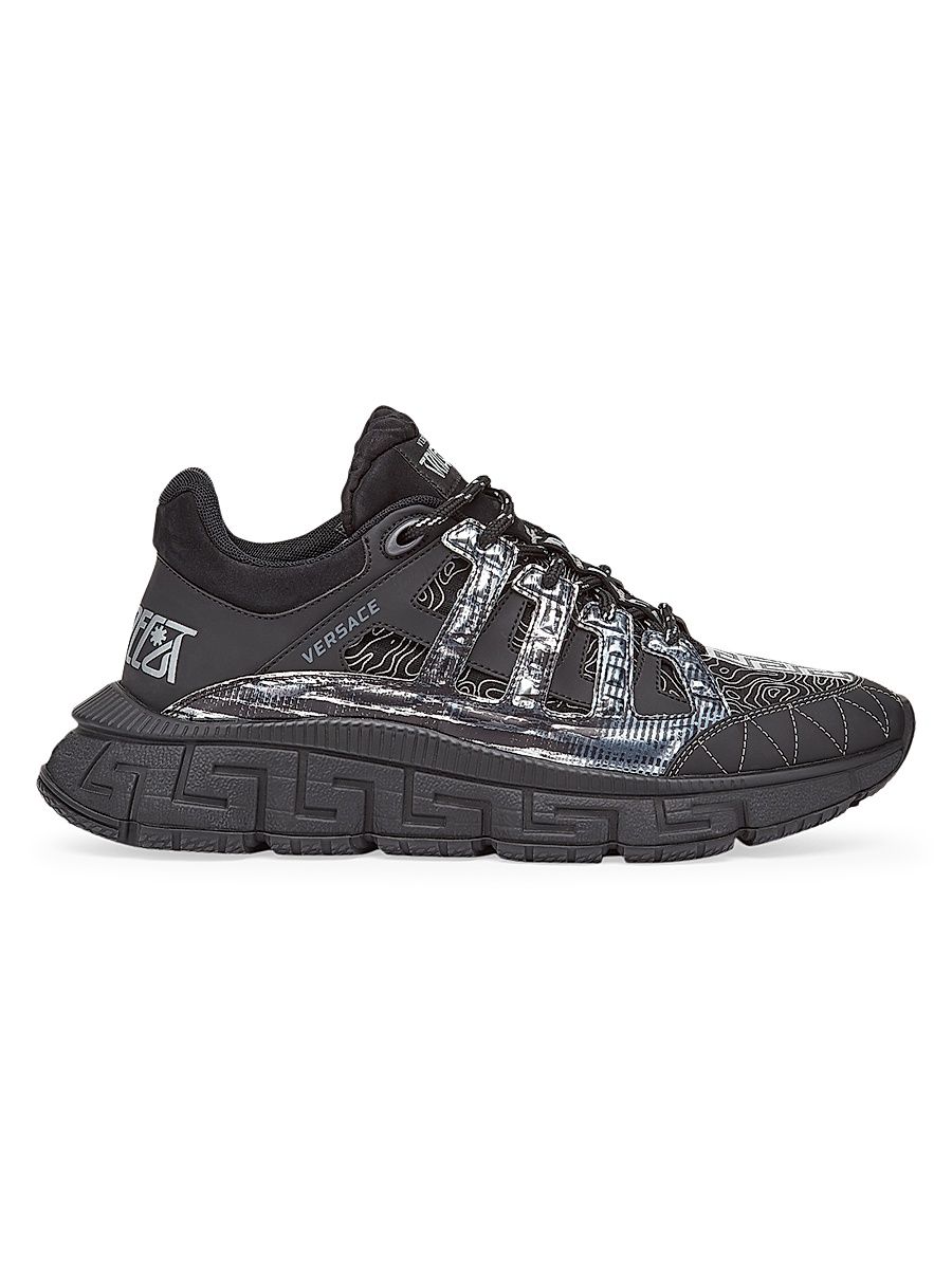 Men's Trigreca Lace-Up Sneakers - Black - Size 8