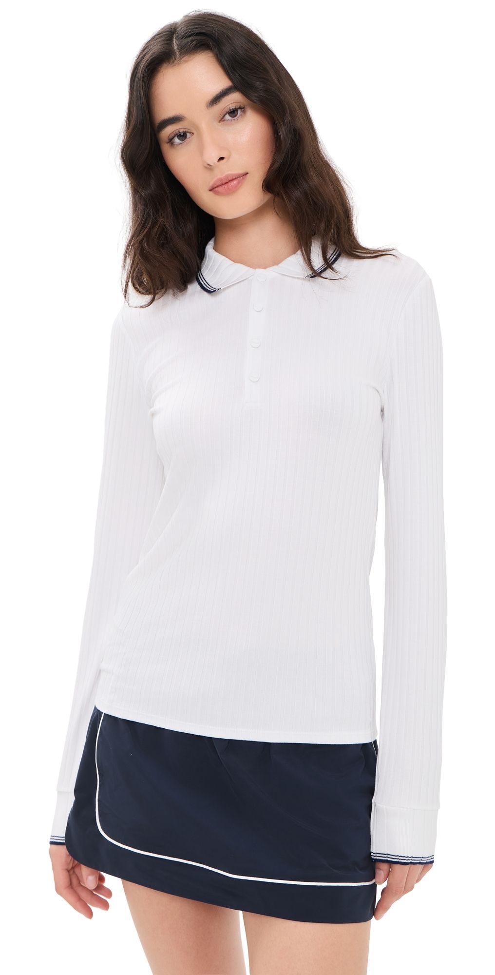RLX Ralph Lauren Ribbed Polo Shirt White XS