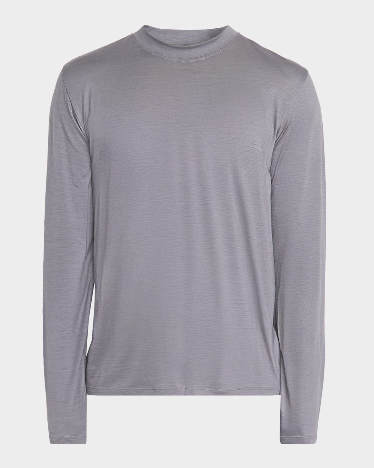 Men & apos;s Easy-Care Wool Jersey Long-Sleeve T-Shirt