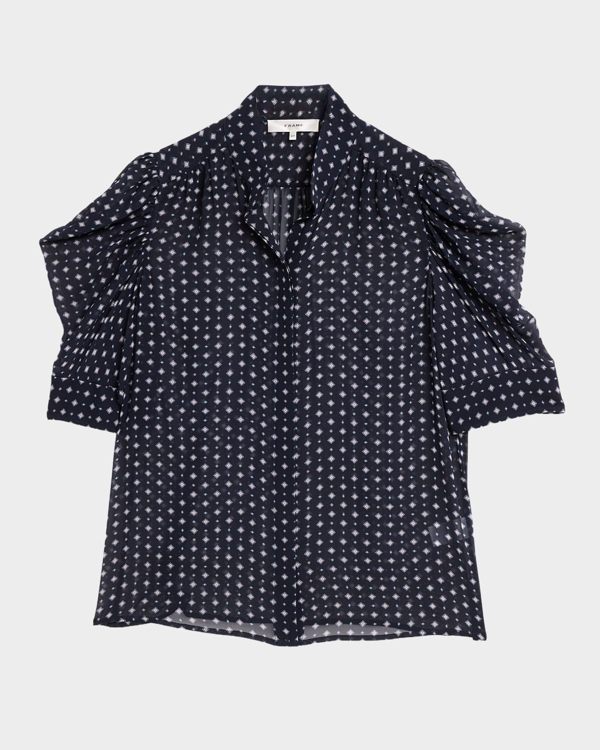 The Tie Print Gillian Blouse