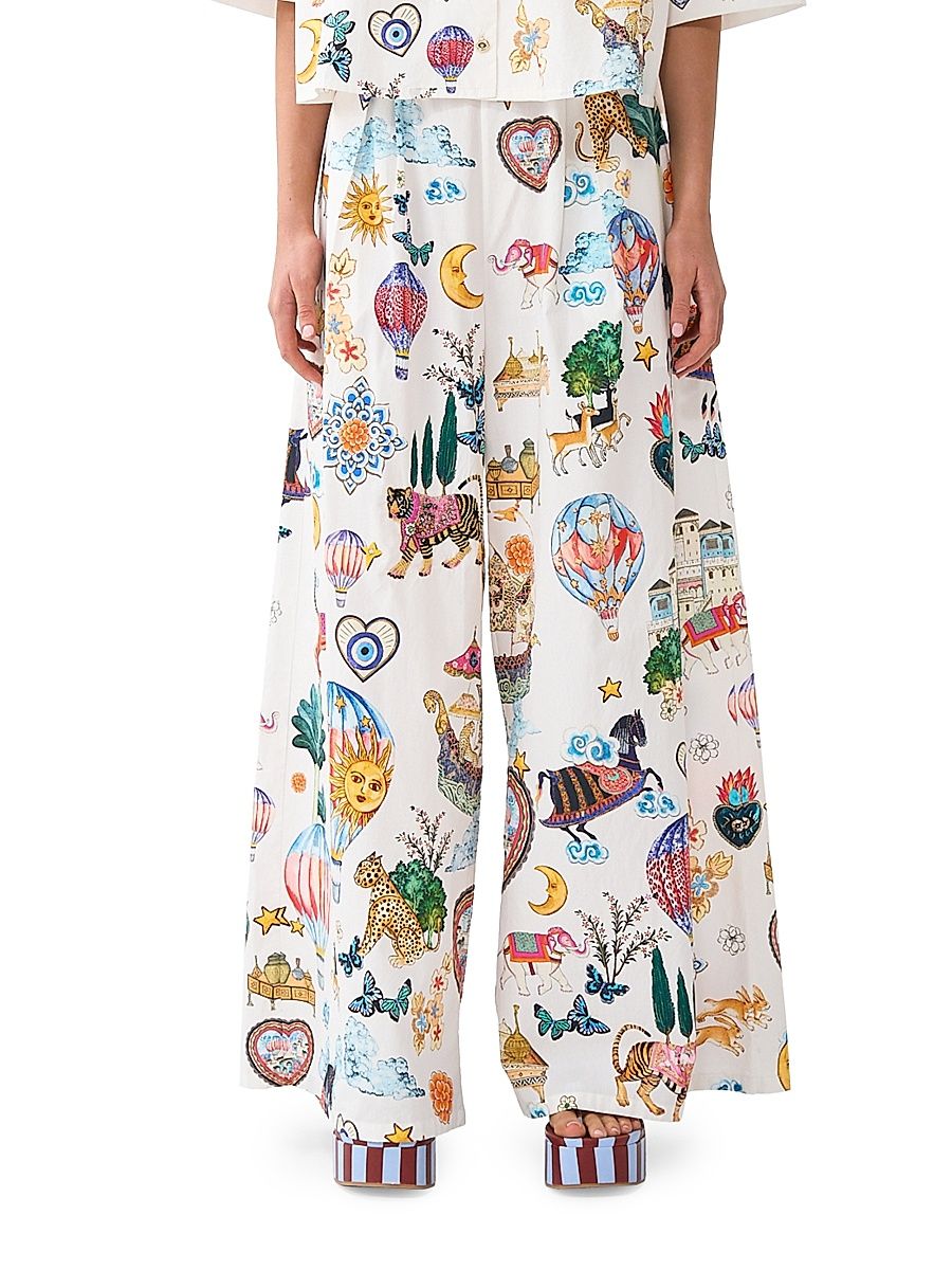 Women's Kapadokya Kitsch Tuck Front Pants - Size XL