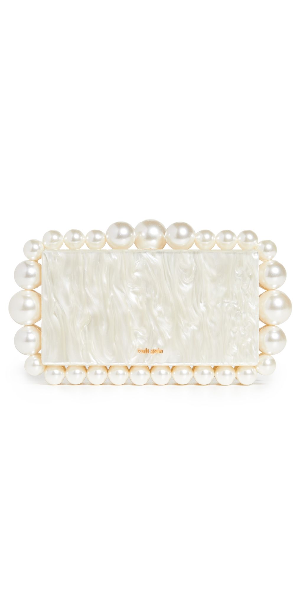 Cult Gaia Eos Box Clutch Ivory One Size