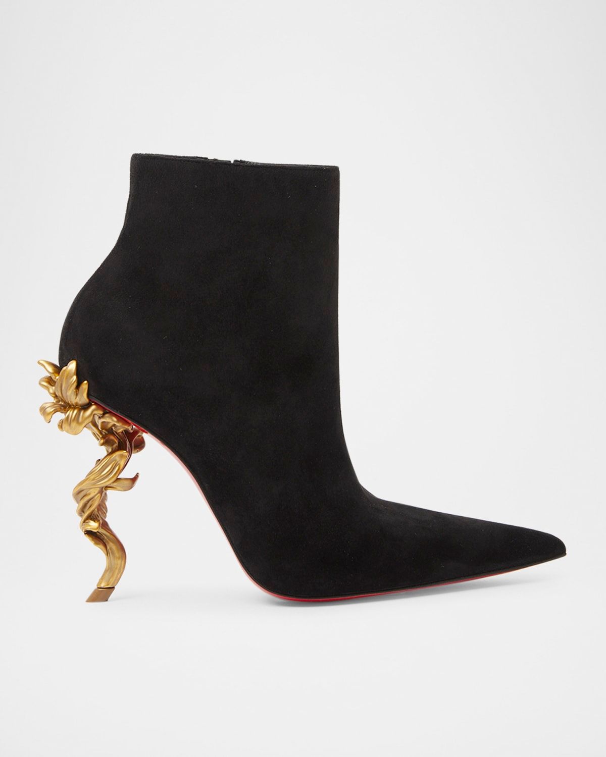 100mm Belle Suede Ankle Booties