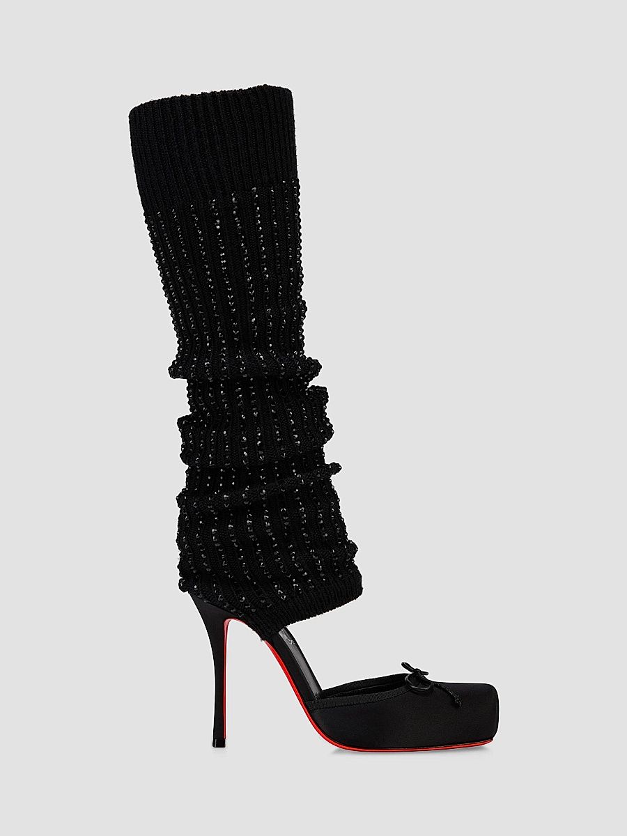Christian Louboutin Women's Cassia Annmac 100MM Satin Pumps - Black - Size 10