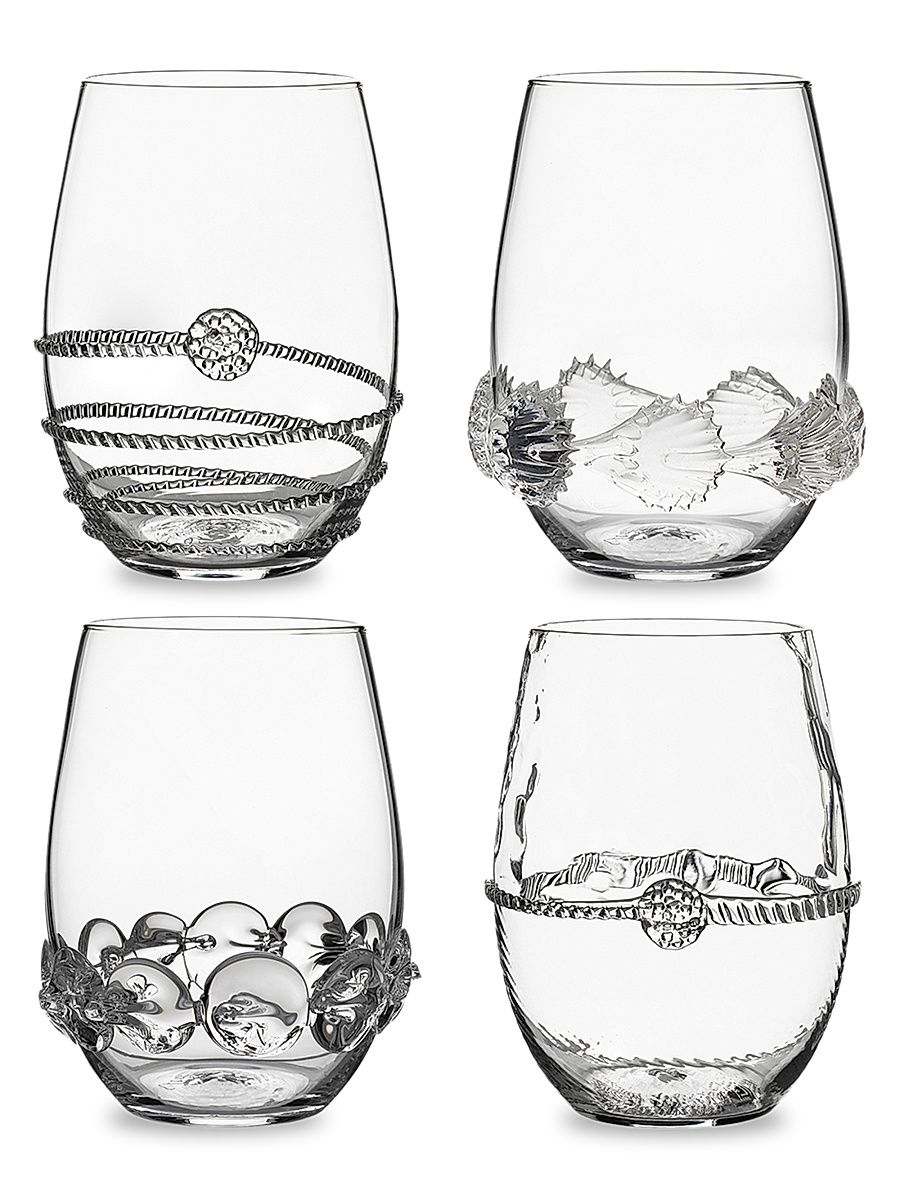 Heritage 4-Piece Assorted Stemless Wine Glass Set