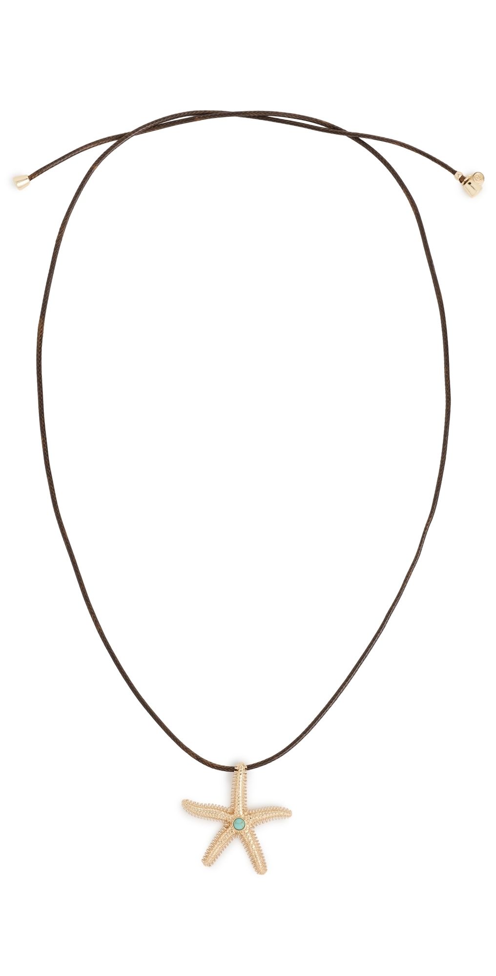 Ettika Starfish Leather Cord Necklace Cognac One Size