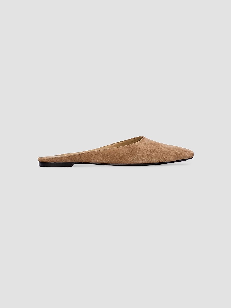 Women's Lucia Suede Ballerina Mules - Latte Suede - Size 12