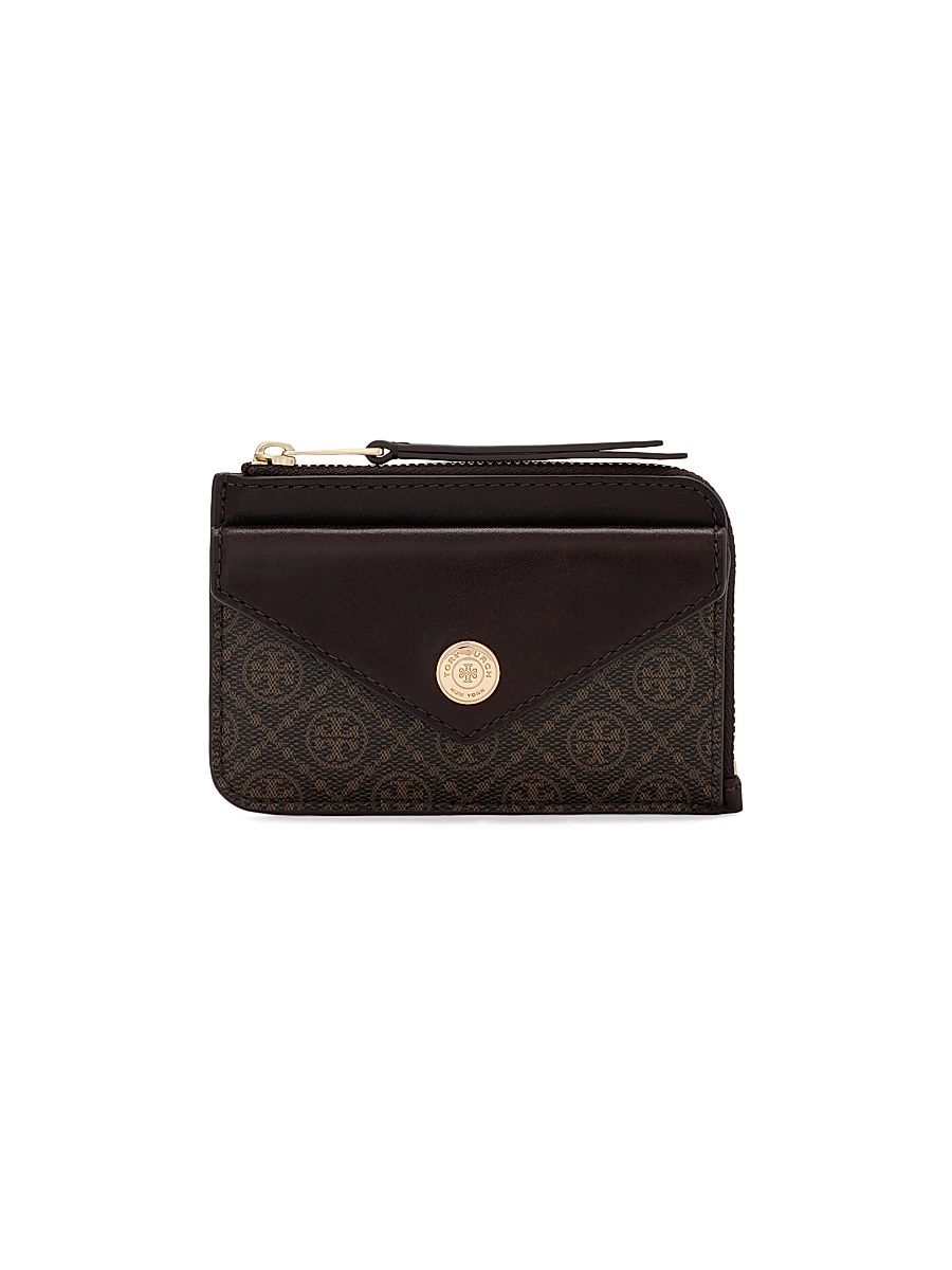 Women's T Monogram Coated Canvas Envelope Card Case - French Press