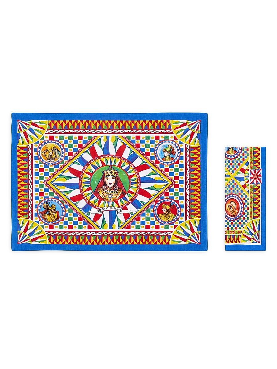 Carretto 2-Piece Linen Placemat & Napkin Set