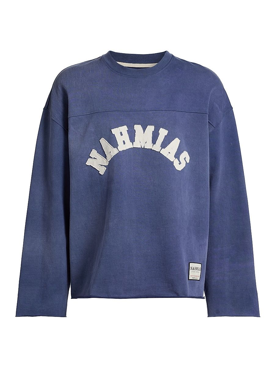 Men's Logo Varsity Long-Sleeve T-Shirt - Aged Blue - Size XL