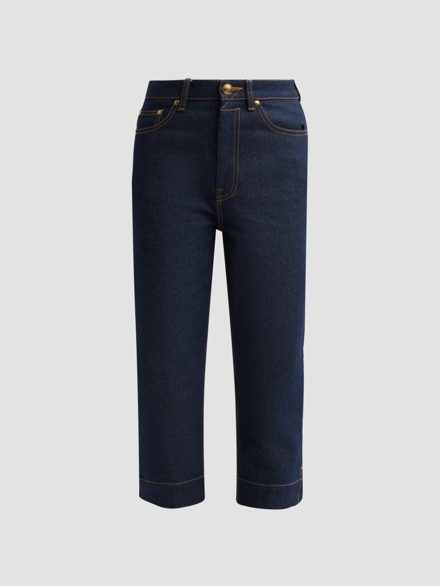 Zimmermann Women's Clash Denim Capri Jeans - Night Sky - Size 32