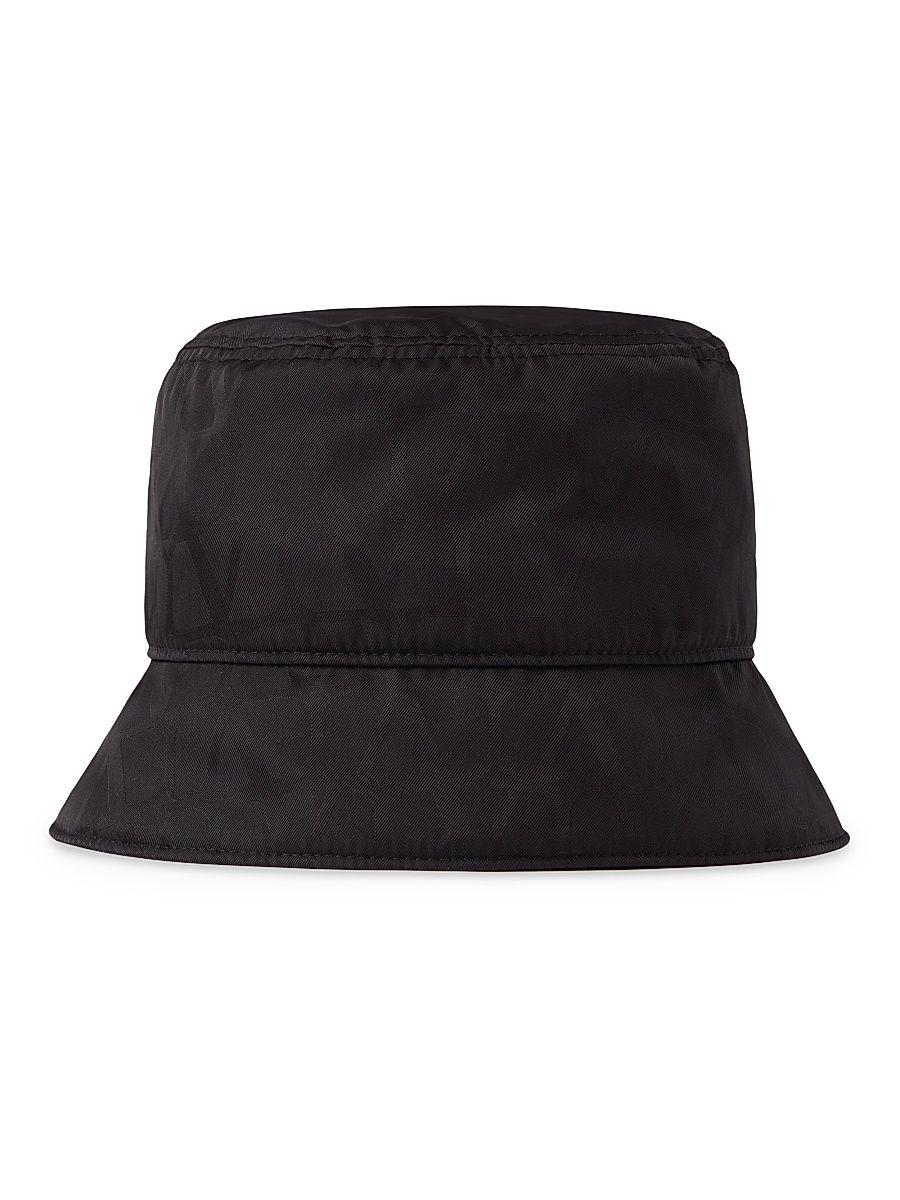 Men's Toile Iconography Reversible Nylon Bucket Hat - Black - Size XL