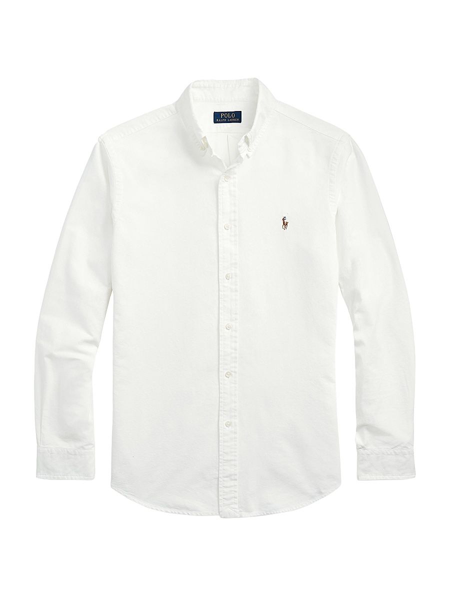 Men's Classic-Fit Cotton Oxford Shirt - White - Size XS