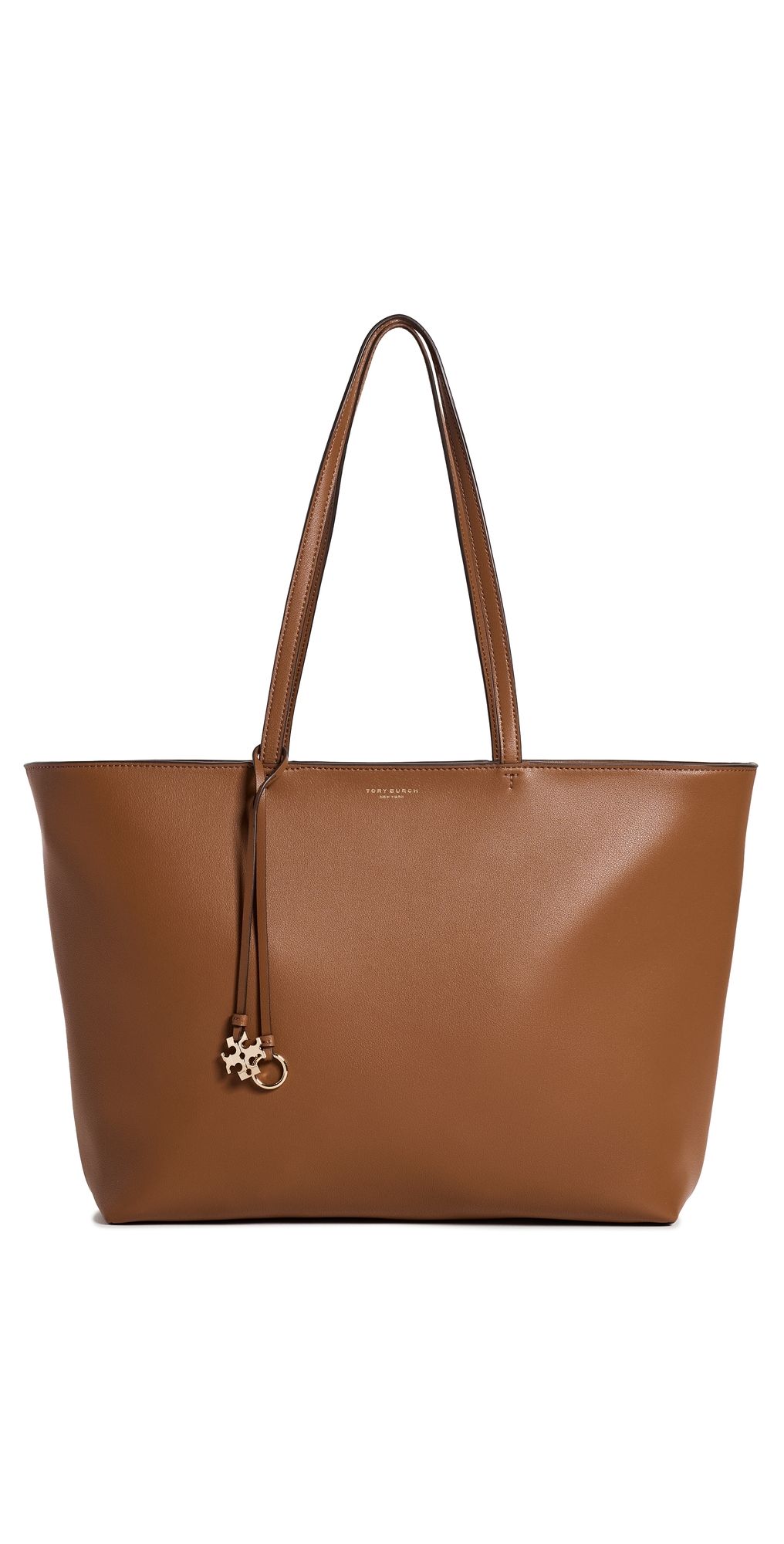 Tory Burch Top Zip Leather Tote Maple Syrup One Size
