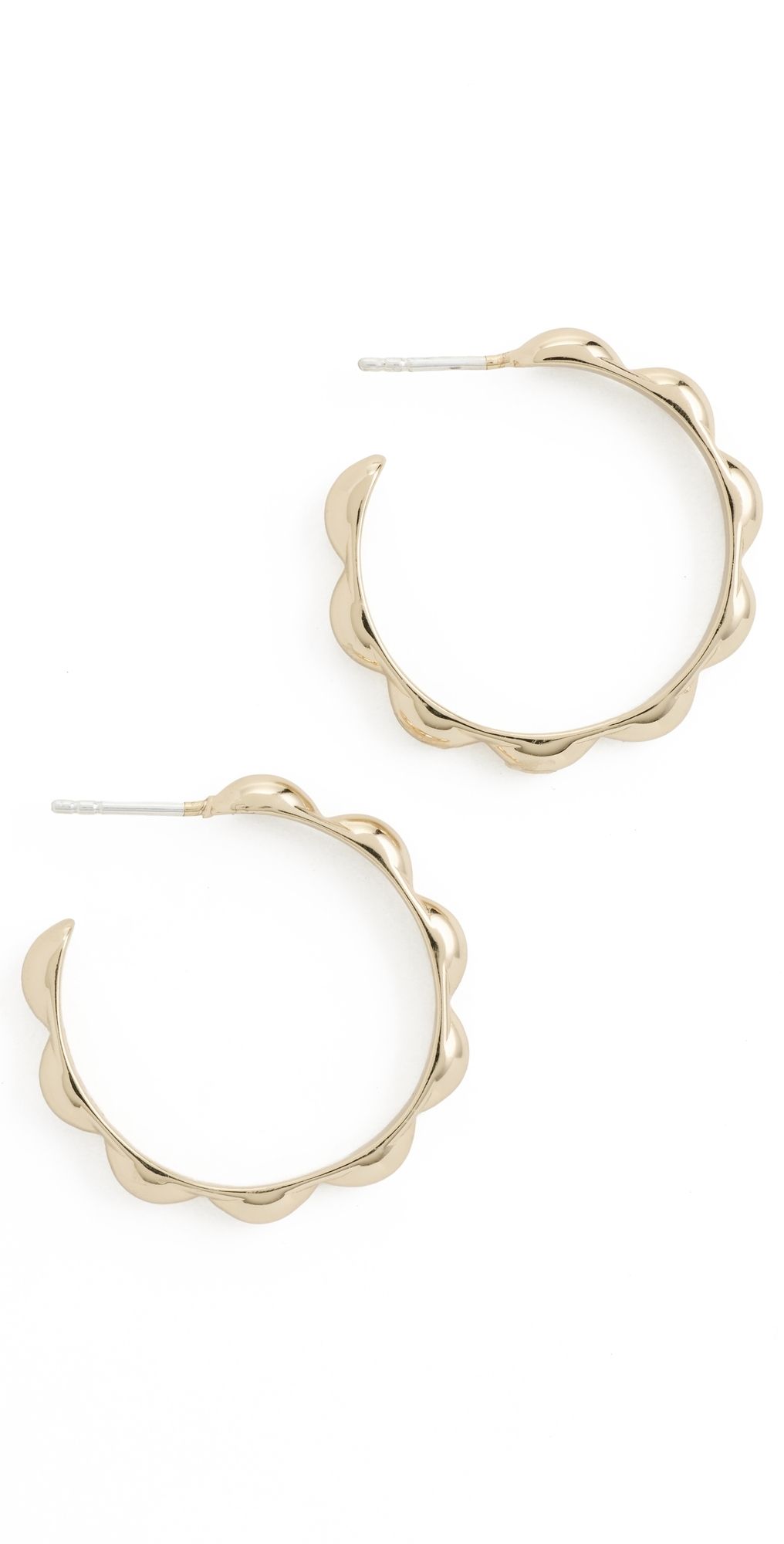 Sophie Blake Selena Scalloped Hoops Gold One Size