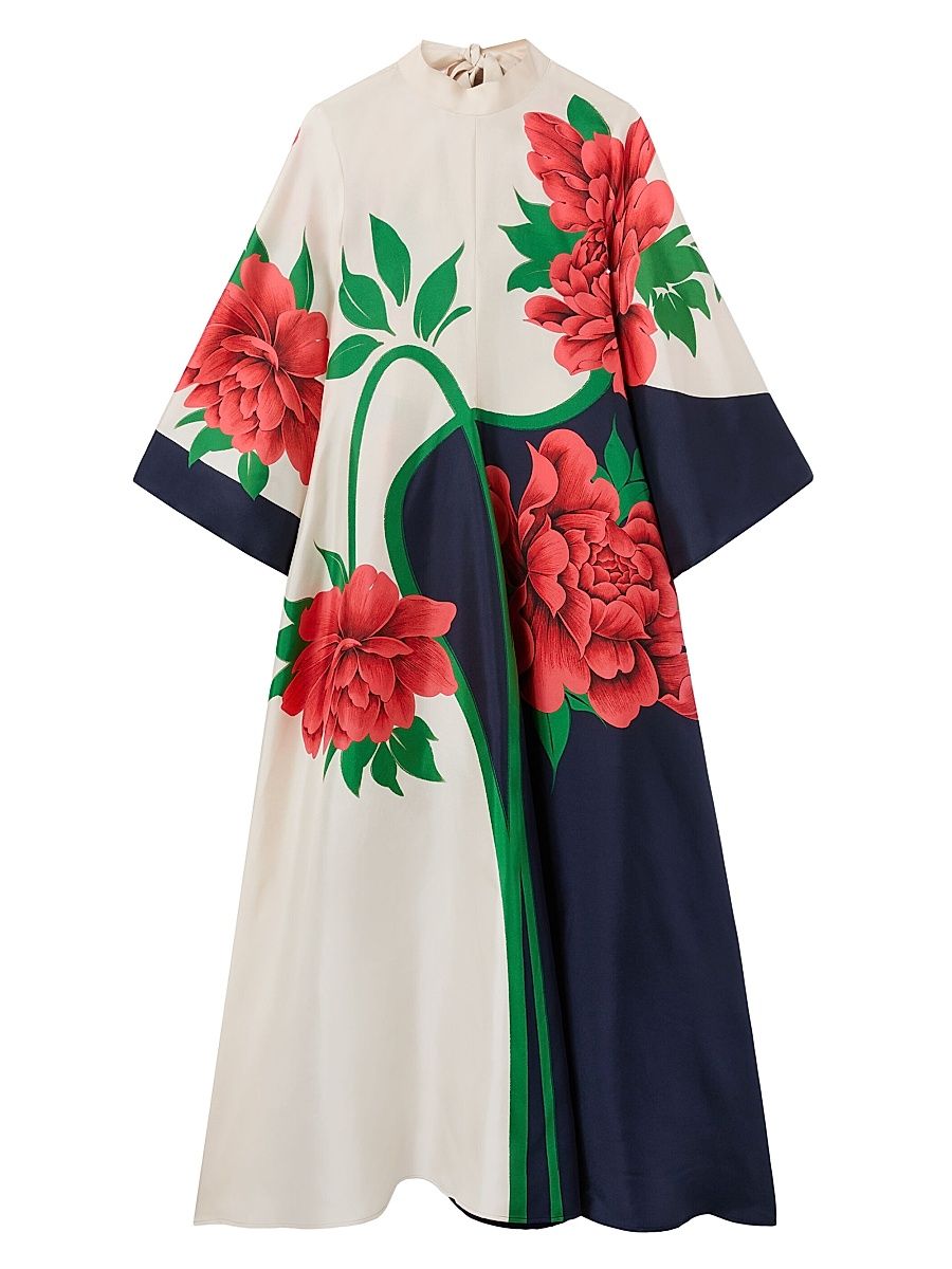 Women's Magnifico Dress - Queen Peony Placae Blue - Size 14