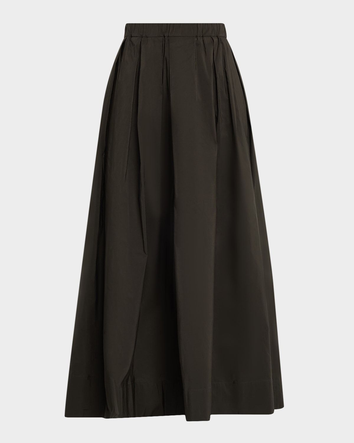 A-Line Pleated Long Skirt