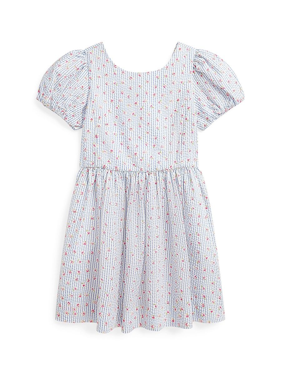 Little Girl's & Girl's Printed Seersucker Dress - Sylvia Floral - Size 8