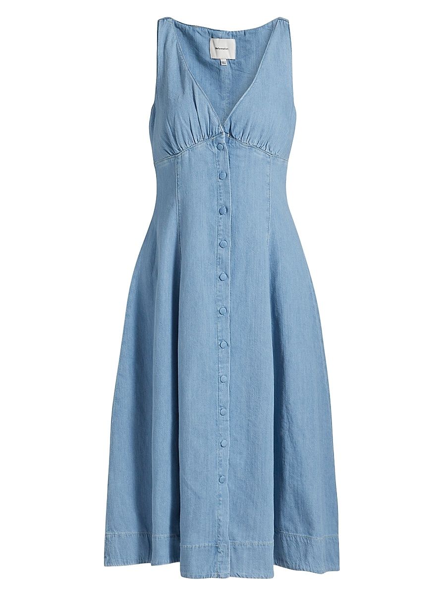 Women's Sebastien Denim Midi-Dress - Savannah - Size 6