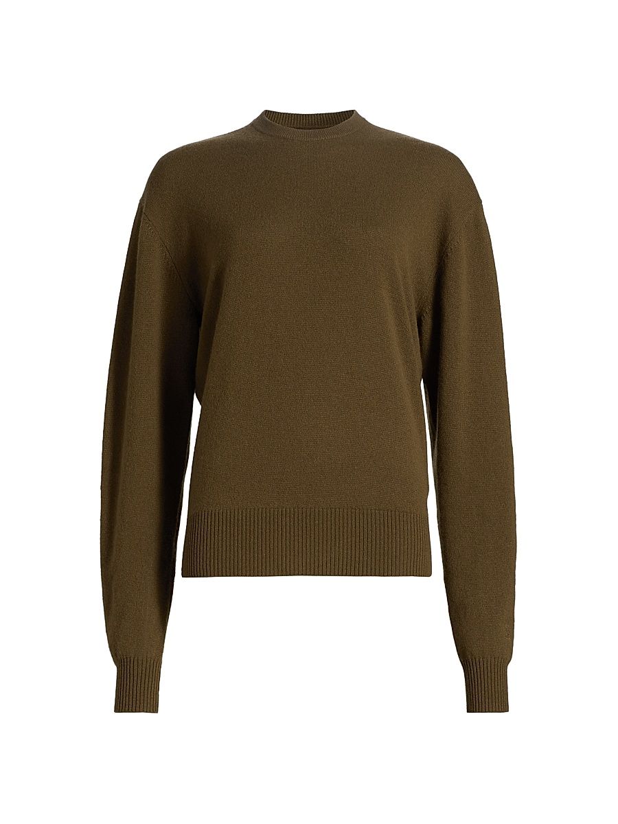 Women's Classic Wool-Silk Crewneck Sweater - Hazel - Size XL