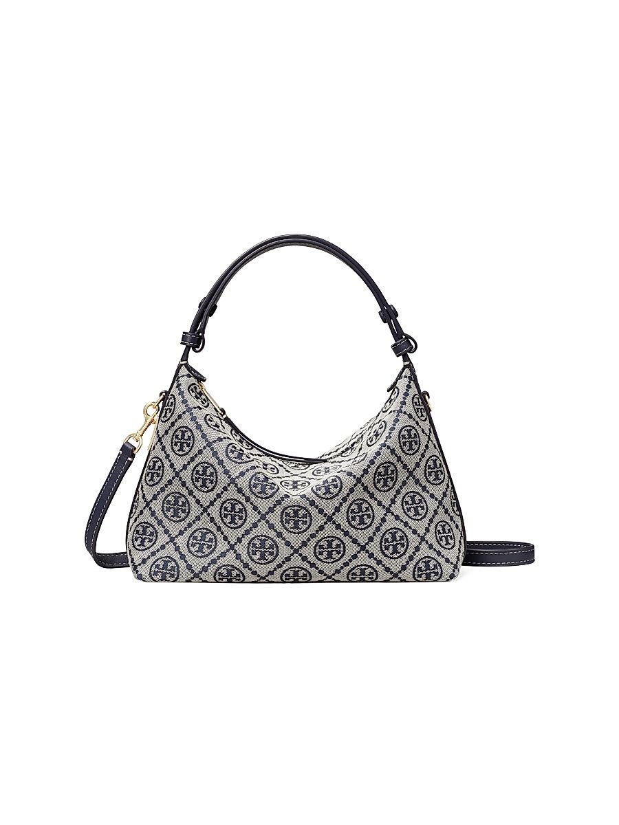 Women's Mellow T Monogram Cotton-Blend Shoulder Bag - Tory Navy
