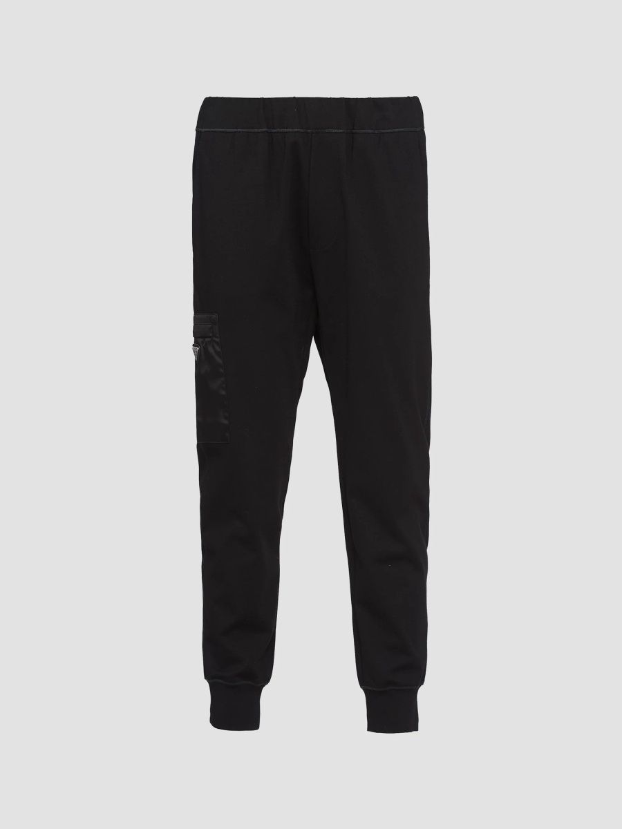 Prada Men's Technical Fleece Pants - Black - Size XXXL