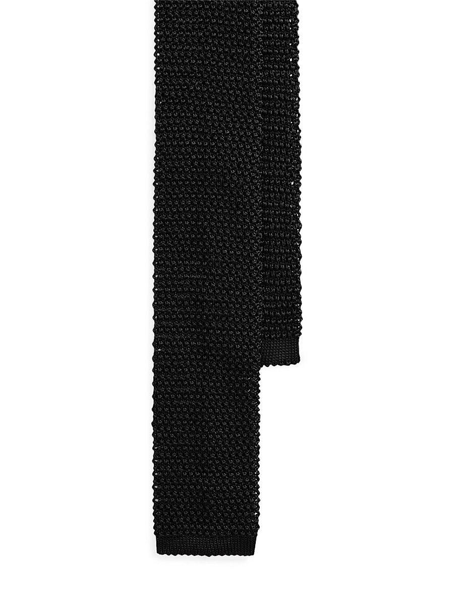 Men's Silk Knit Tie - Black