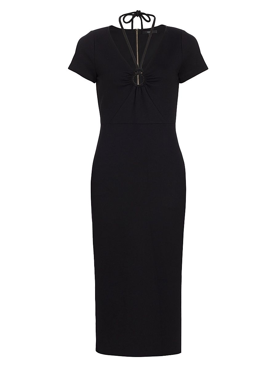 Women's Evelyn Ring-Insert Midi-Dress - Jet - Size 0