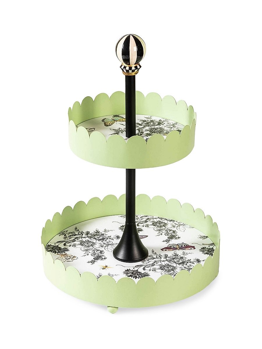 Butterfly Toile 2-Tier Stand