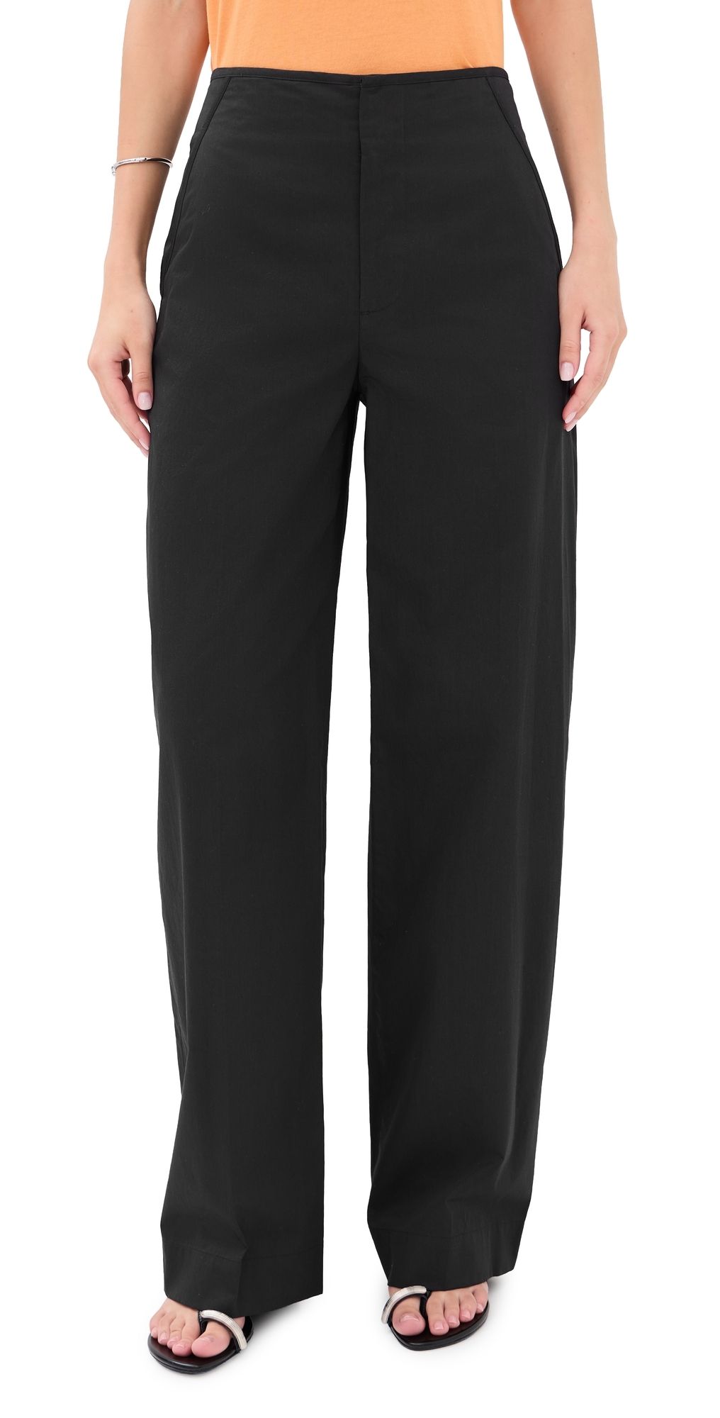 Vince Elastic Back Cotton Trousers Ink 12