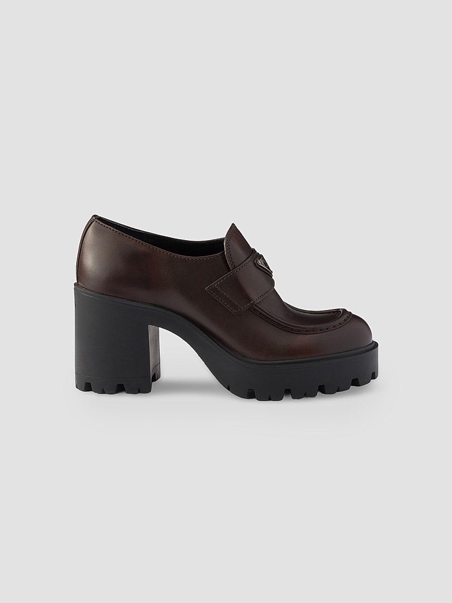 Women's Leather Loafers - Brown - Size 4.5