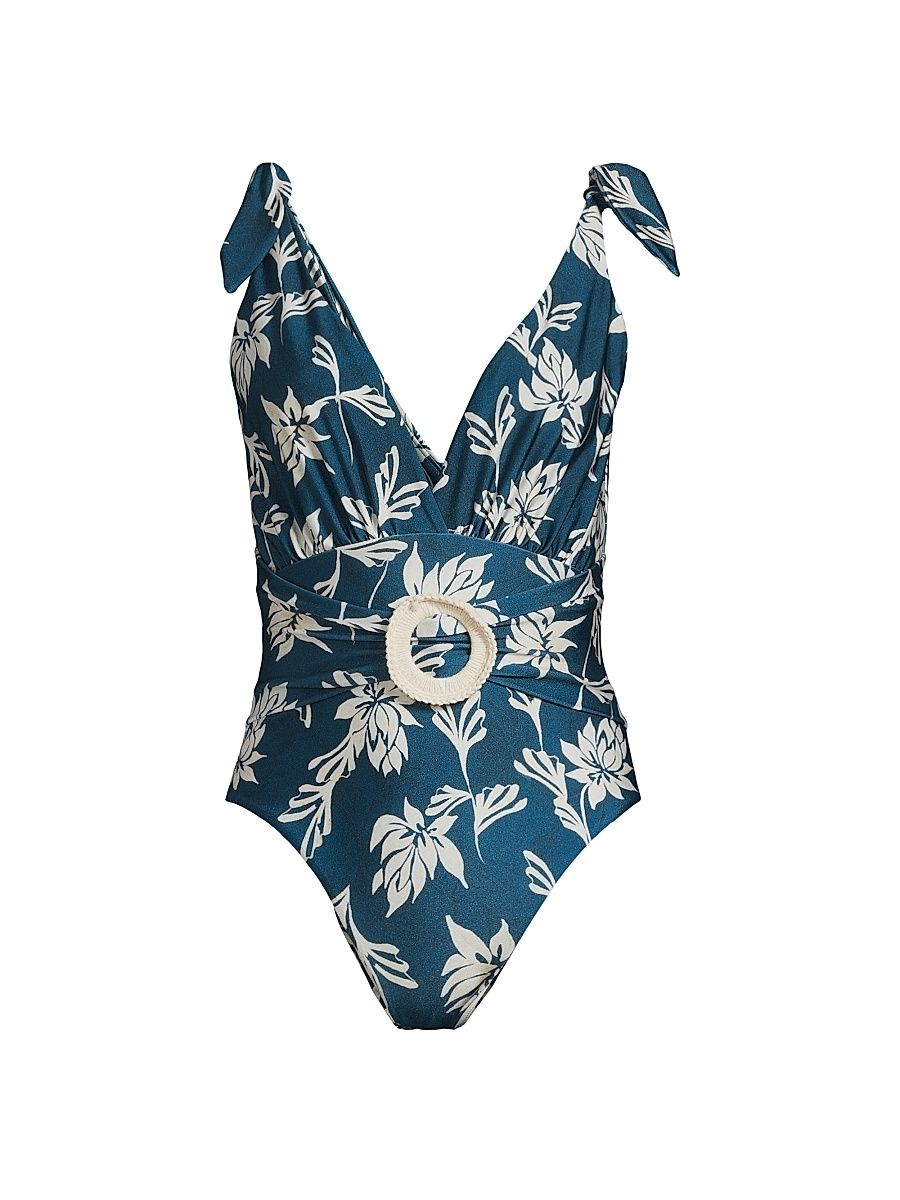 Women's Artichoke One-Piece Swimsuit - Dark Blue - Size XS