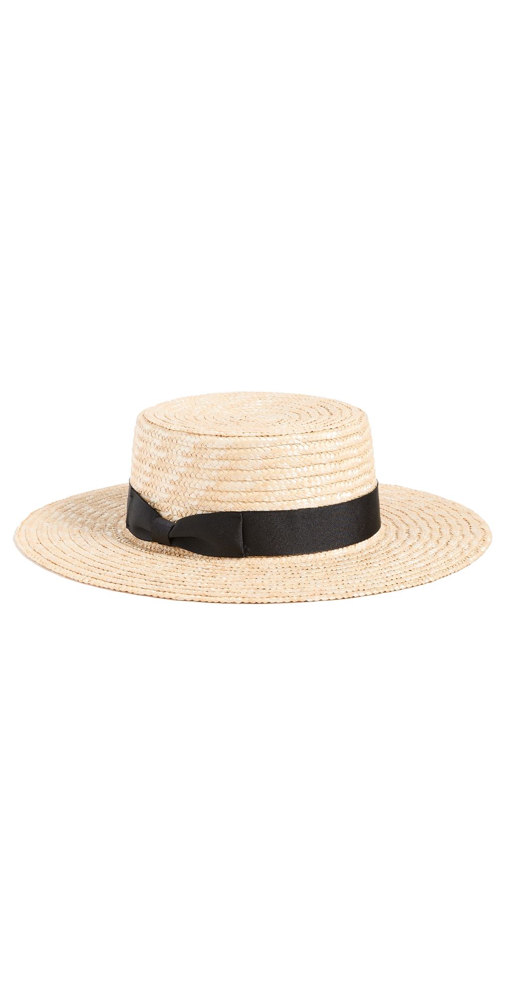 Lack Of Color Spencer Straw Boater Hat Natural/Black M
