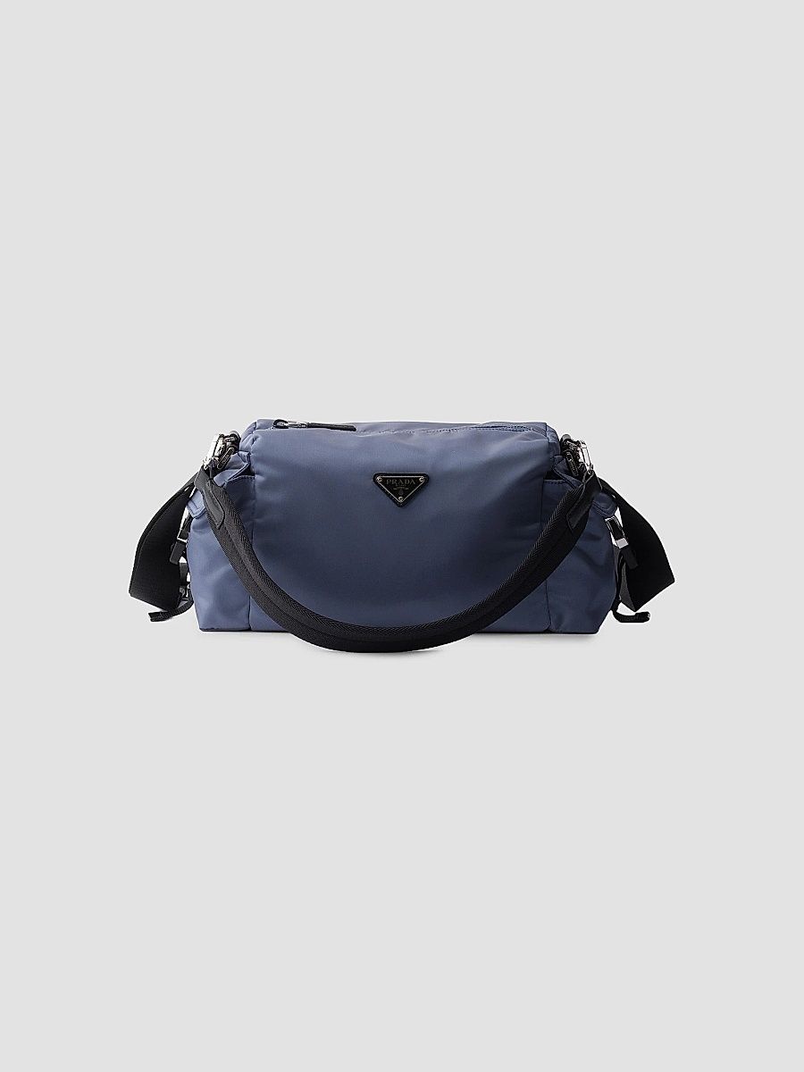 Prada Men's Explore Re-Nylon and Leather Bag - Blue