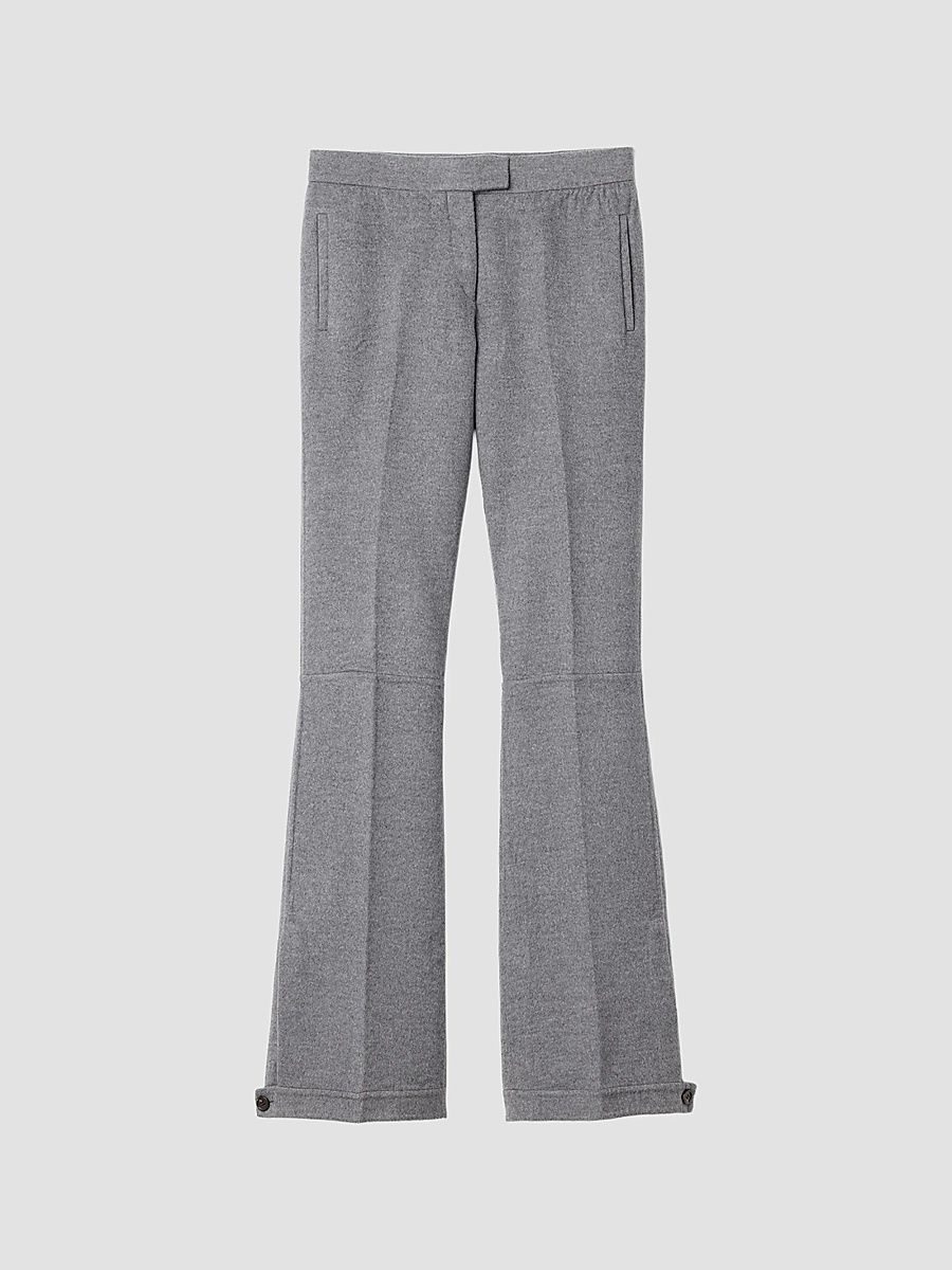 Women's Double Wool Pants - Grey - Size 2
